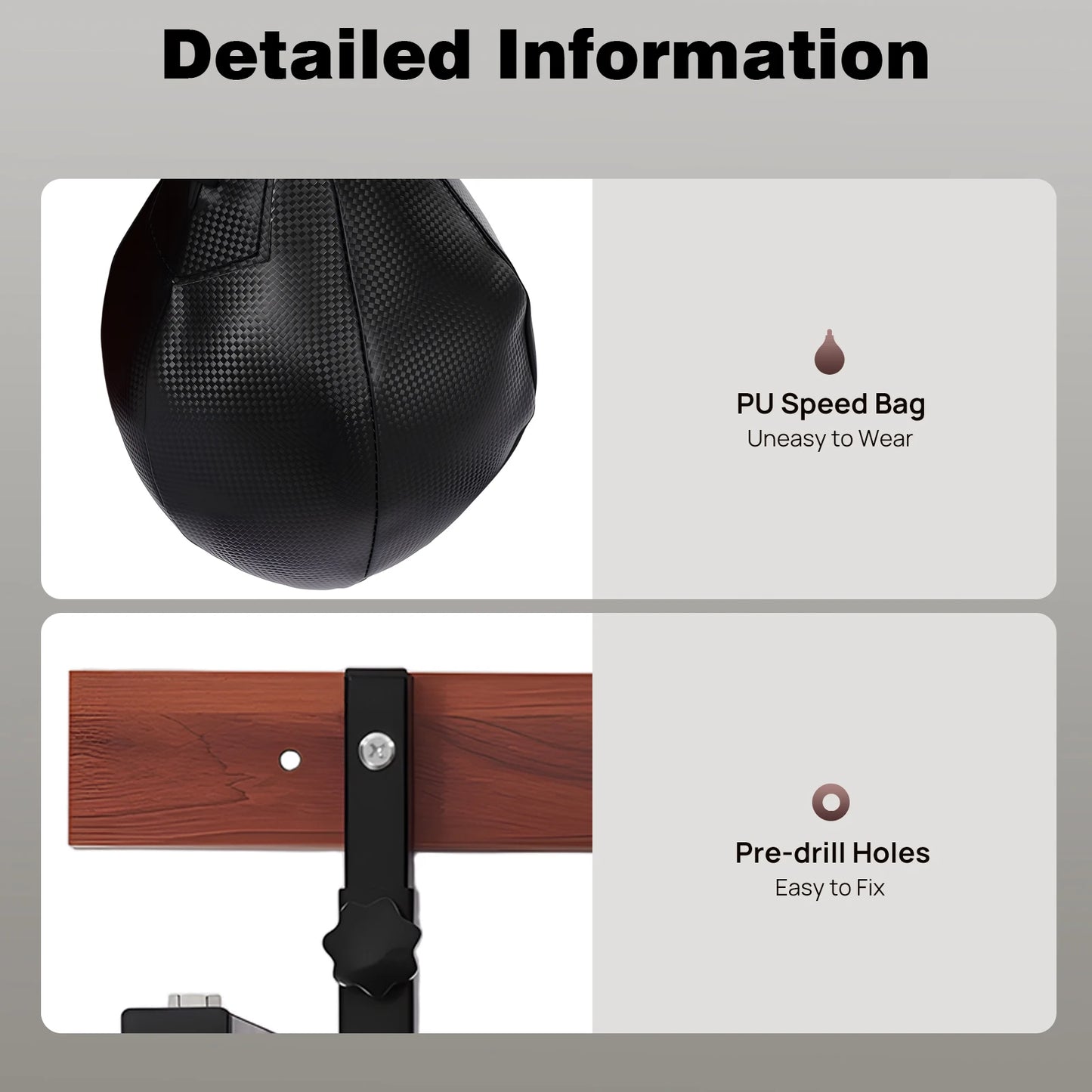 Heavy Duty Adjustable Speed Bag Platform Kit for Wall Mount
