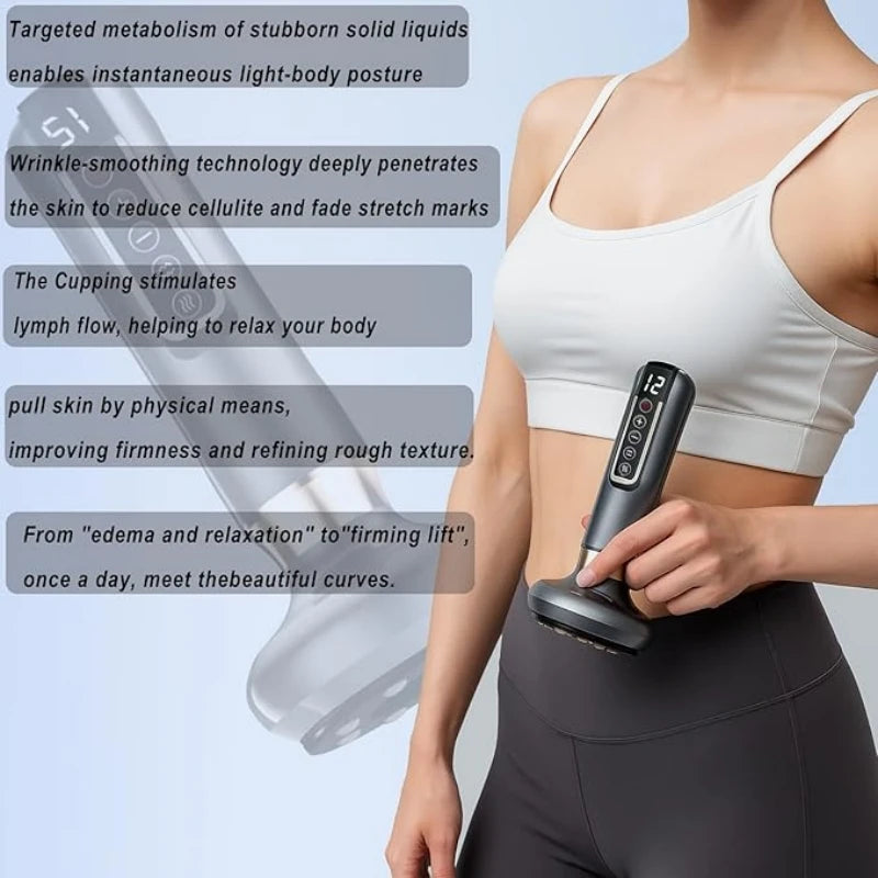 Full-Body Vacuum Cupping Scraping Massager With USB Power