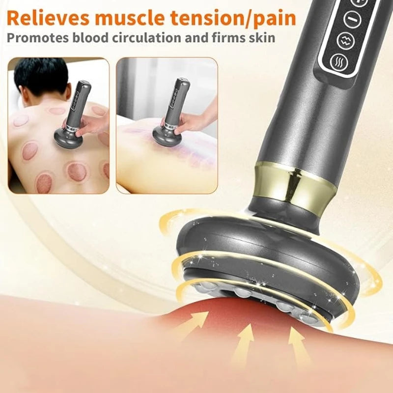 Full-Body Vacuum Cupping Scraping Massager With USB Power