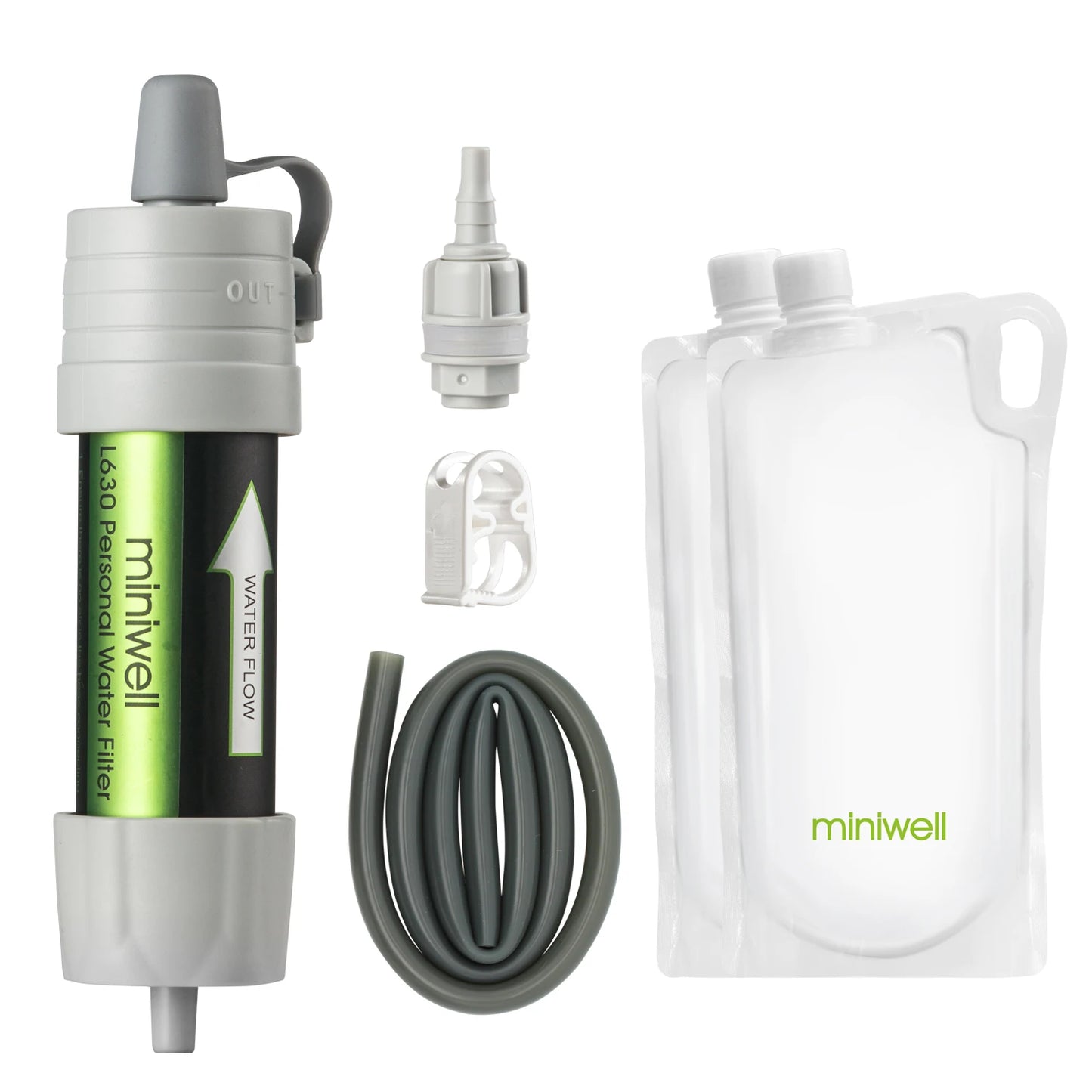 Miniwell Outdoor Gravity Water Filter System For Hiking And Travel