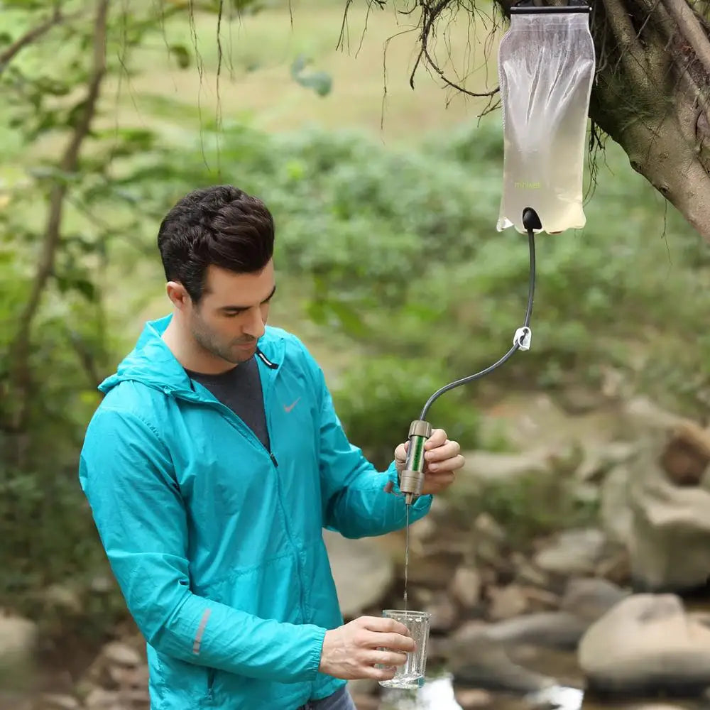 Miniwell Outdoor Gravity Water Filter System For Hiking And Travel