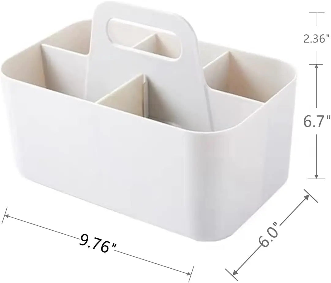 Portable Shower Caddy With Handle Stackable Five Compartments Organizer