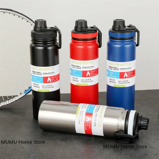 800ML/1000ML Thermos Bottle Stainless Steel Car Thermal Cup Keeps Cold and Heat Thermal Mug Sports Insulated Cup Vacuum Flask