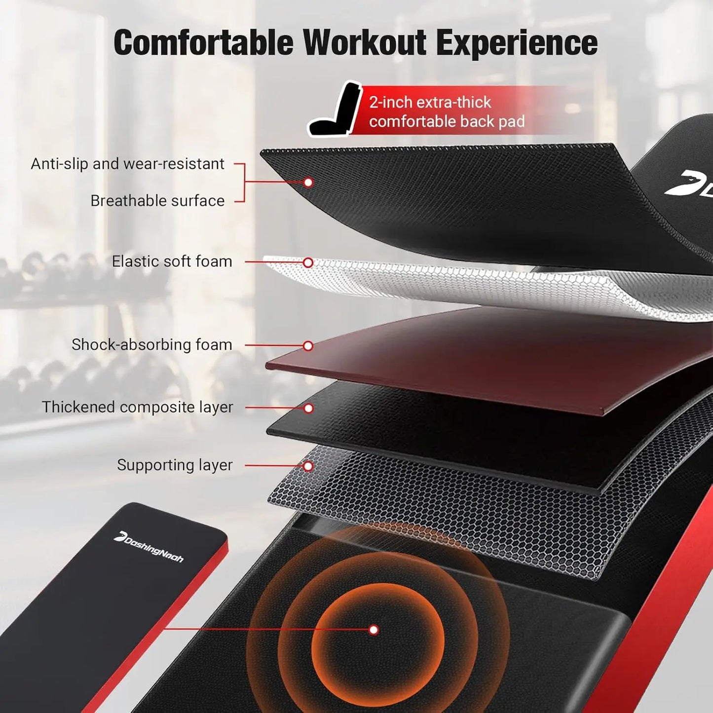 6-In-1 Foldable Weight Bench Set With Barbell Rack