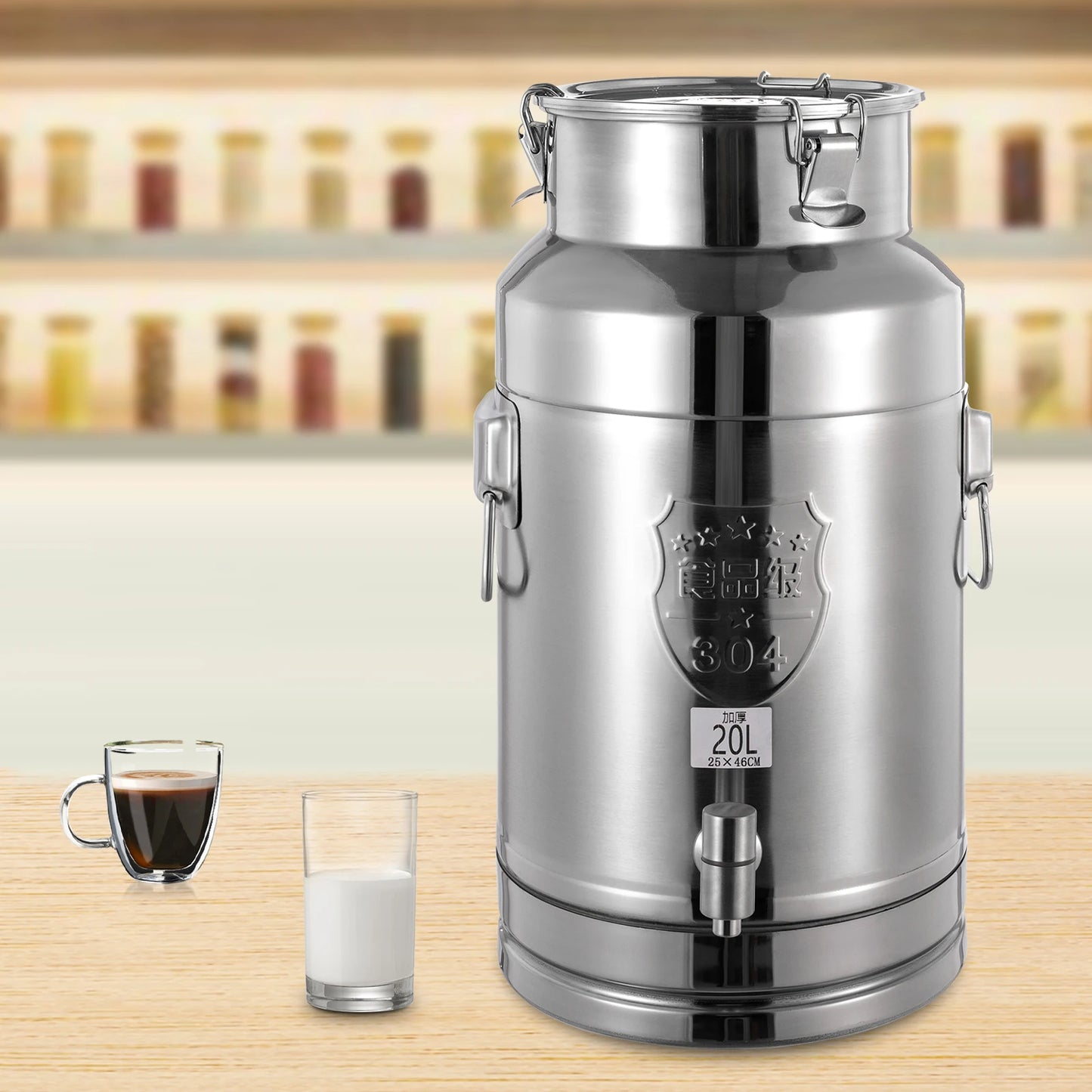 5.28 Gallon Backpack Drink Dispenser, Food-Grade Stainless Steel, Leak-Proof, Portable with Handles, Ideal for Beverages, Oil,
