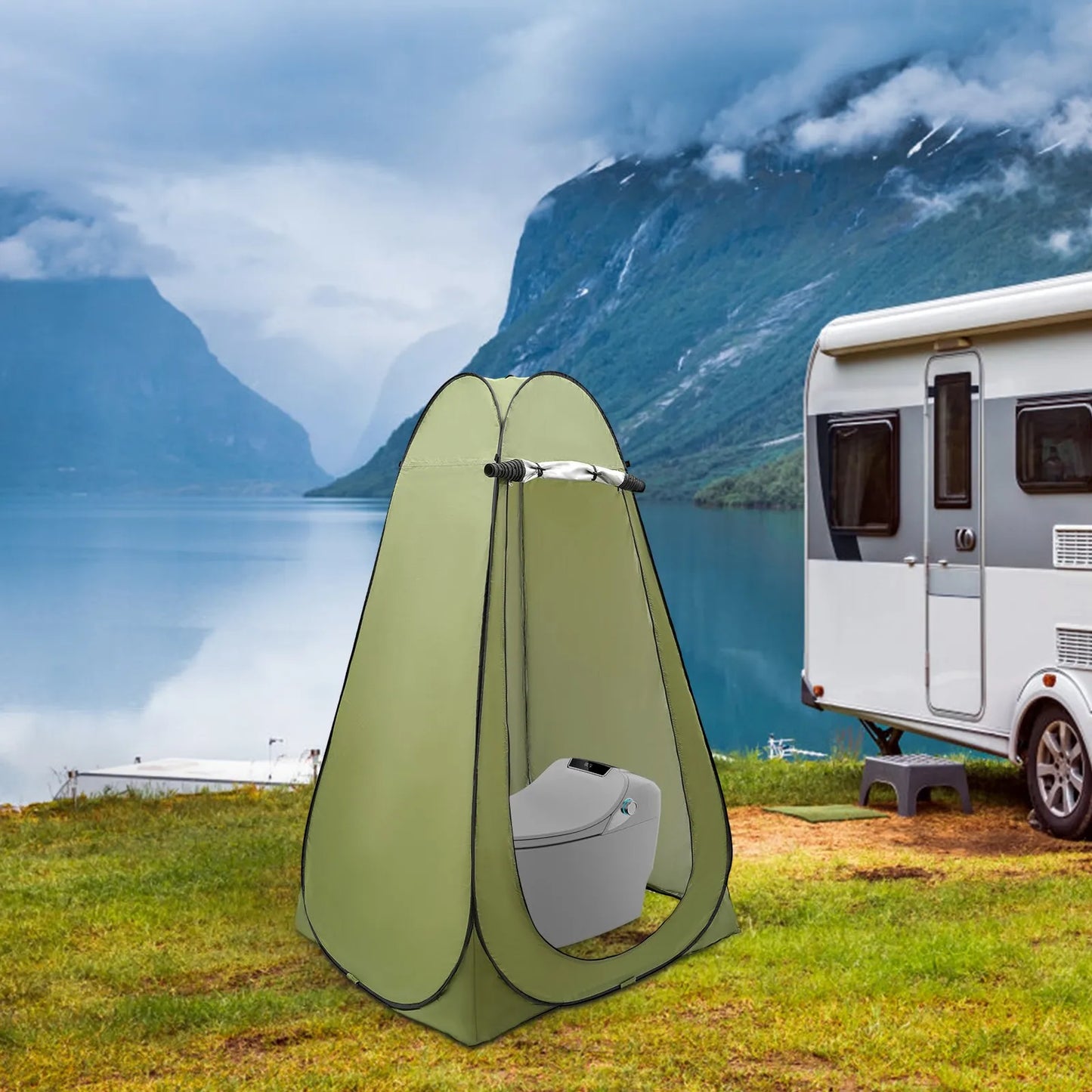 Shower Tent Outdoor Camping Privacy Shelter Portable Toilet Tent for Hiking with Spacious Interior and Waterproof Design