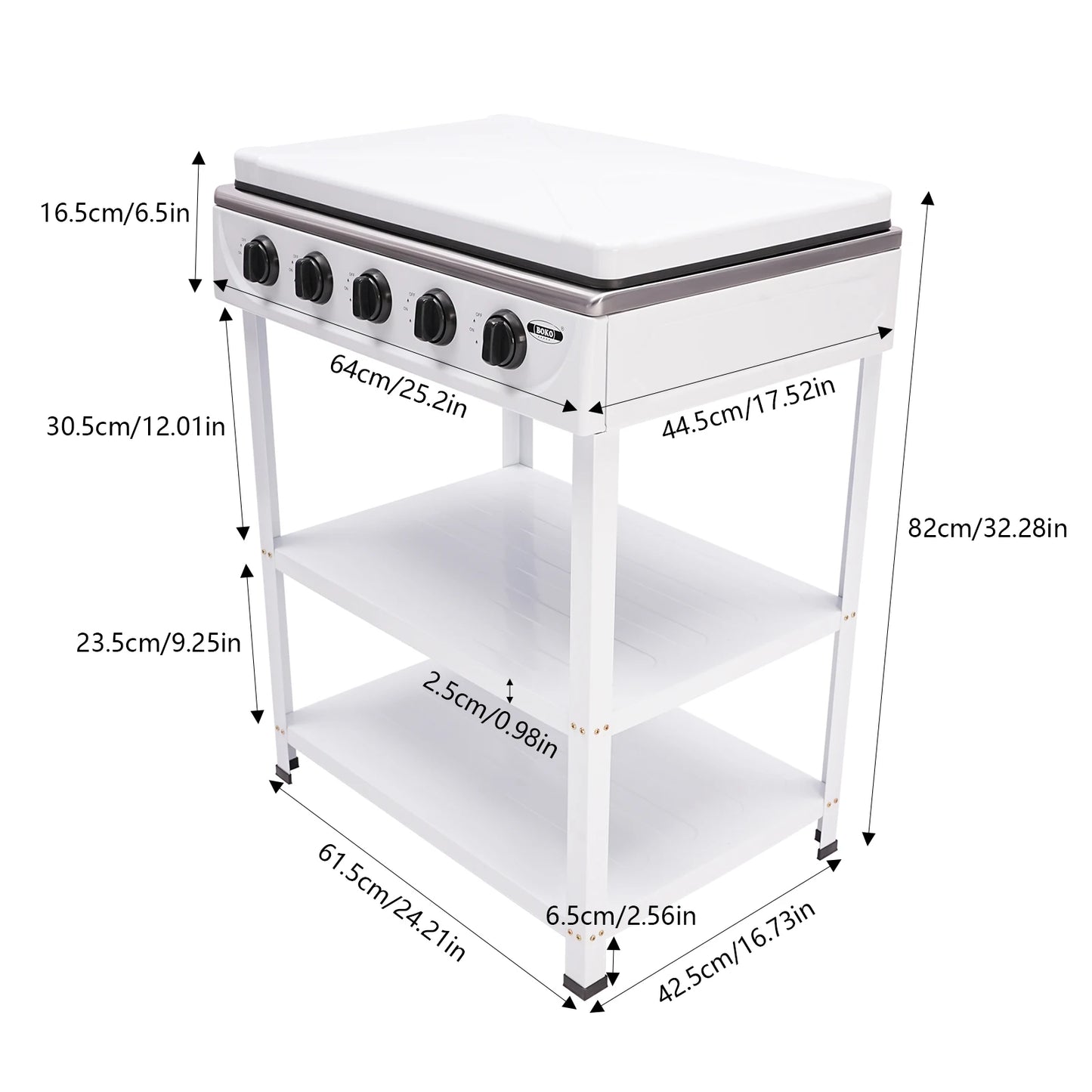 5-Burner Portable Gas Stove Windproof For Camping RV