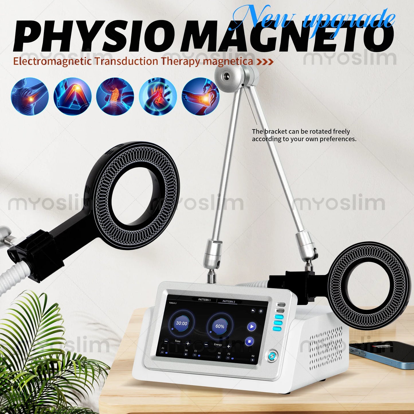 MYOSLIM Portable PEMF Therapy Machine Pain Relief Injury Recovery