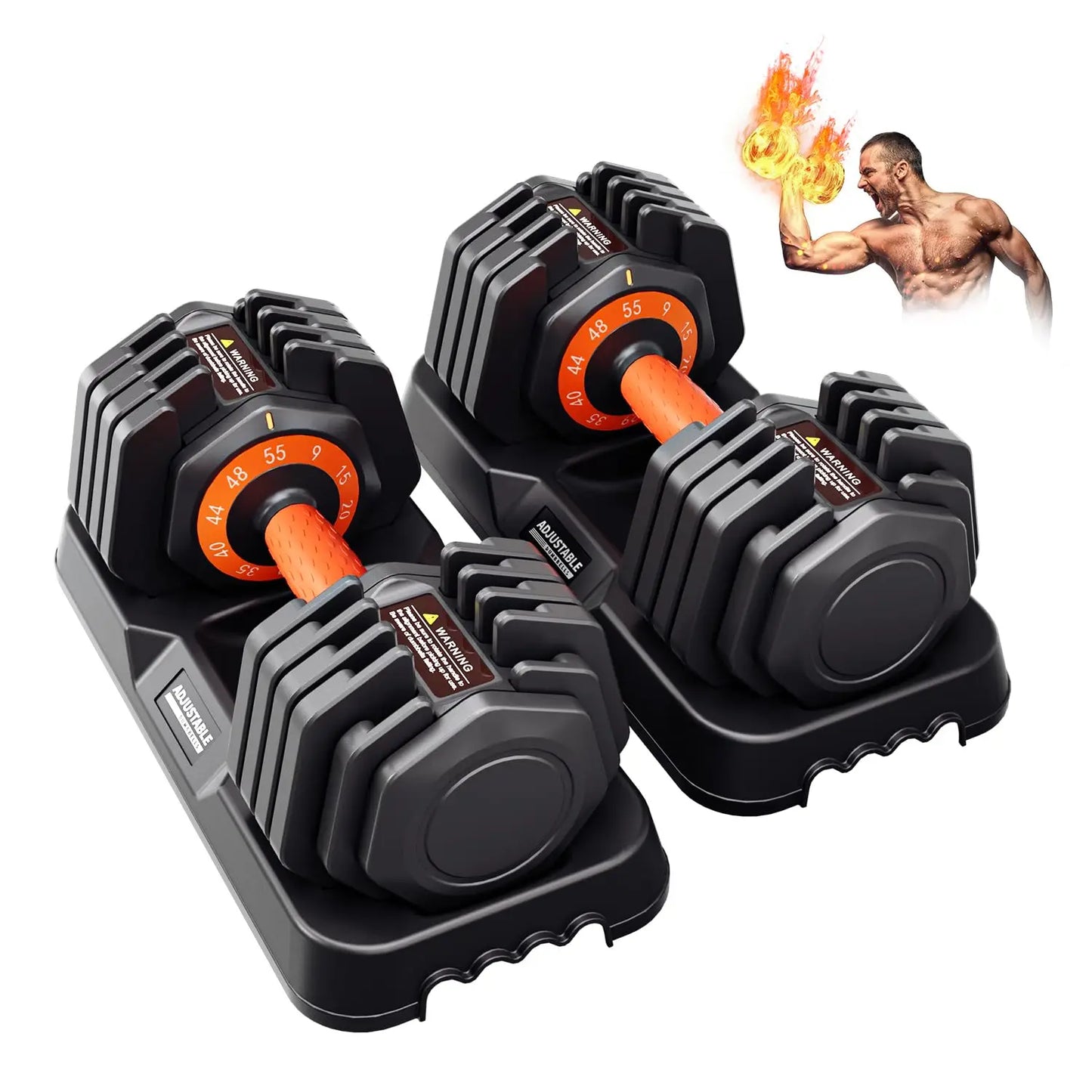 Upgrade Adjustable Dumbbell Set with Rapid Switch for Home Workouts