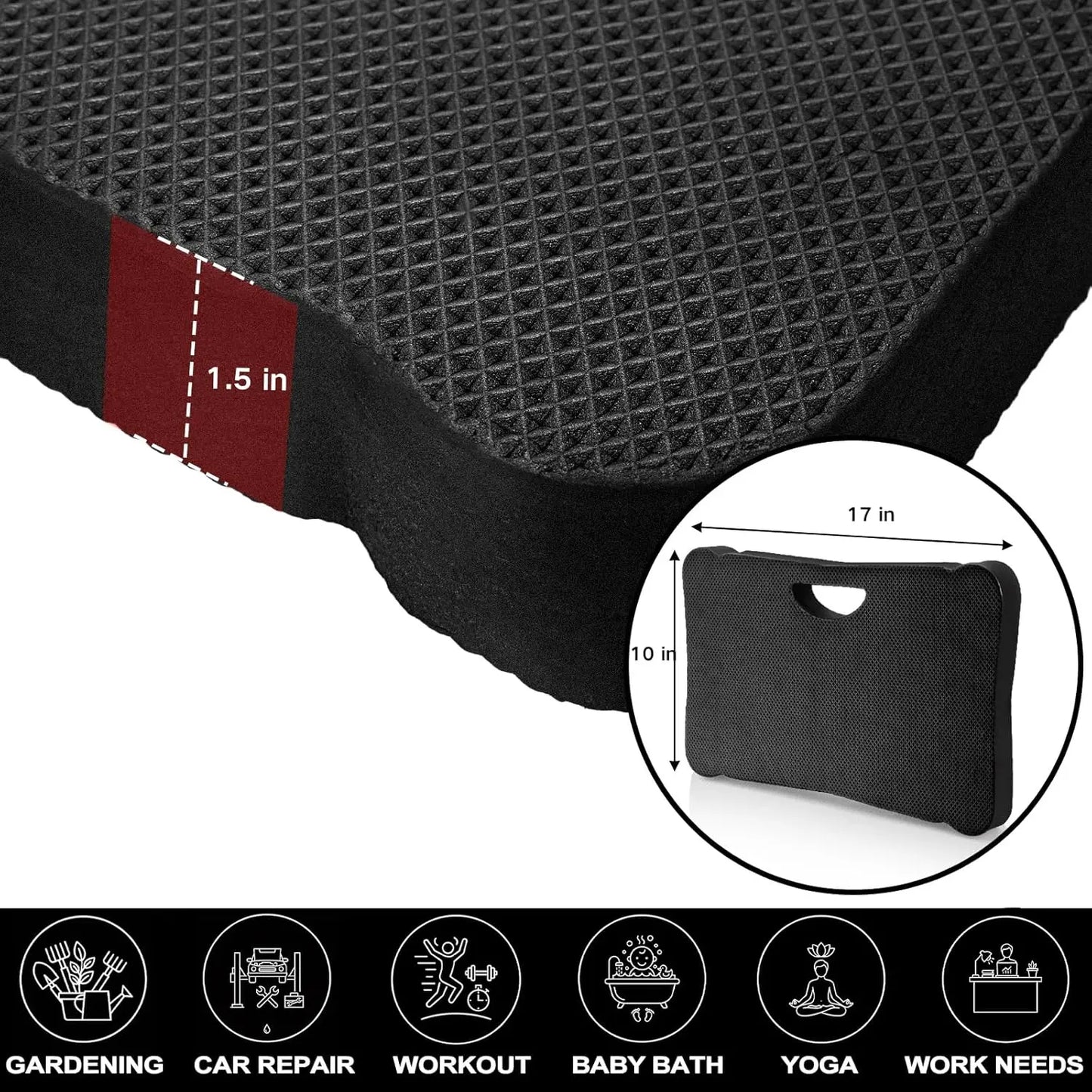 Waterproof Kneeling Mats 3 Pack Heavy-Duty Foam Cushions