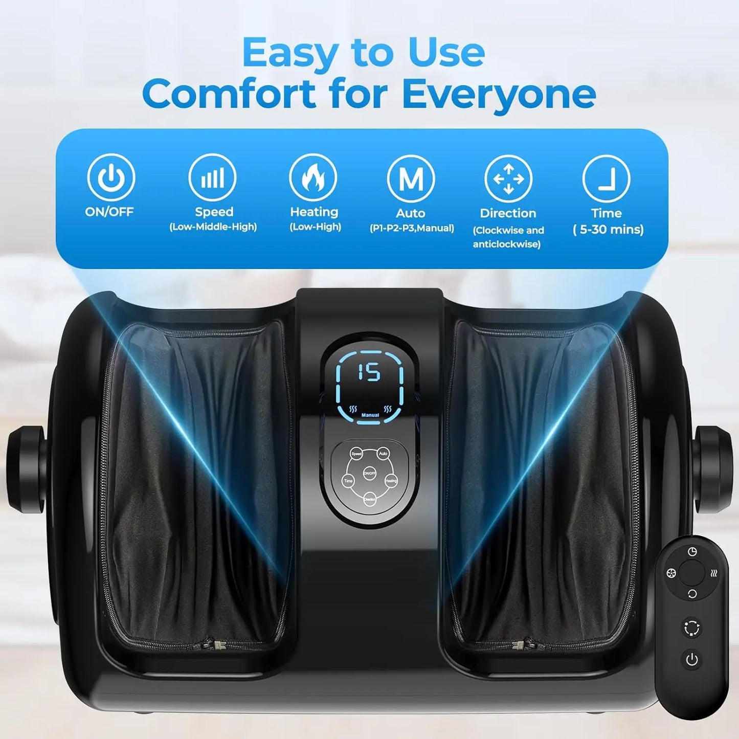Shiatsu Foot Massager with Calf Massage and Infrared Heat