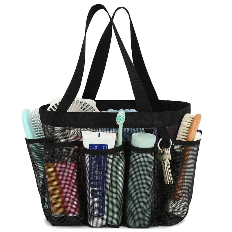 NONECN Mesh Shower Caddy 8-Pocket Tote For Dorm And Travel