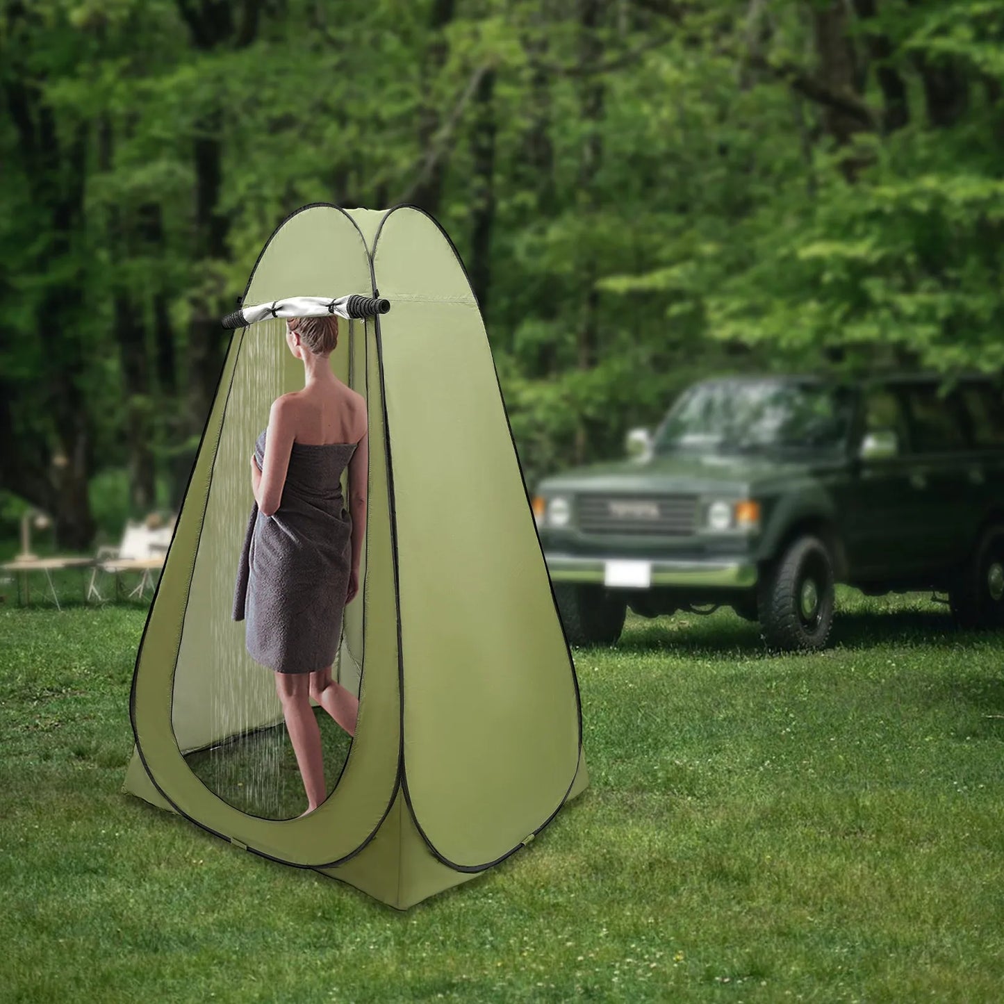 Shower Tent Outdoor Camping Privacy Shelter Portable Toilet Tent for Hiking with Spacious Interior and Waterproof Design