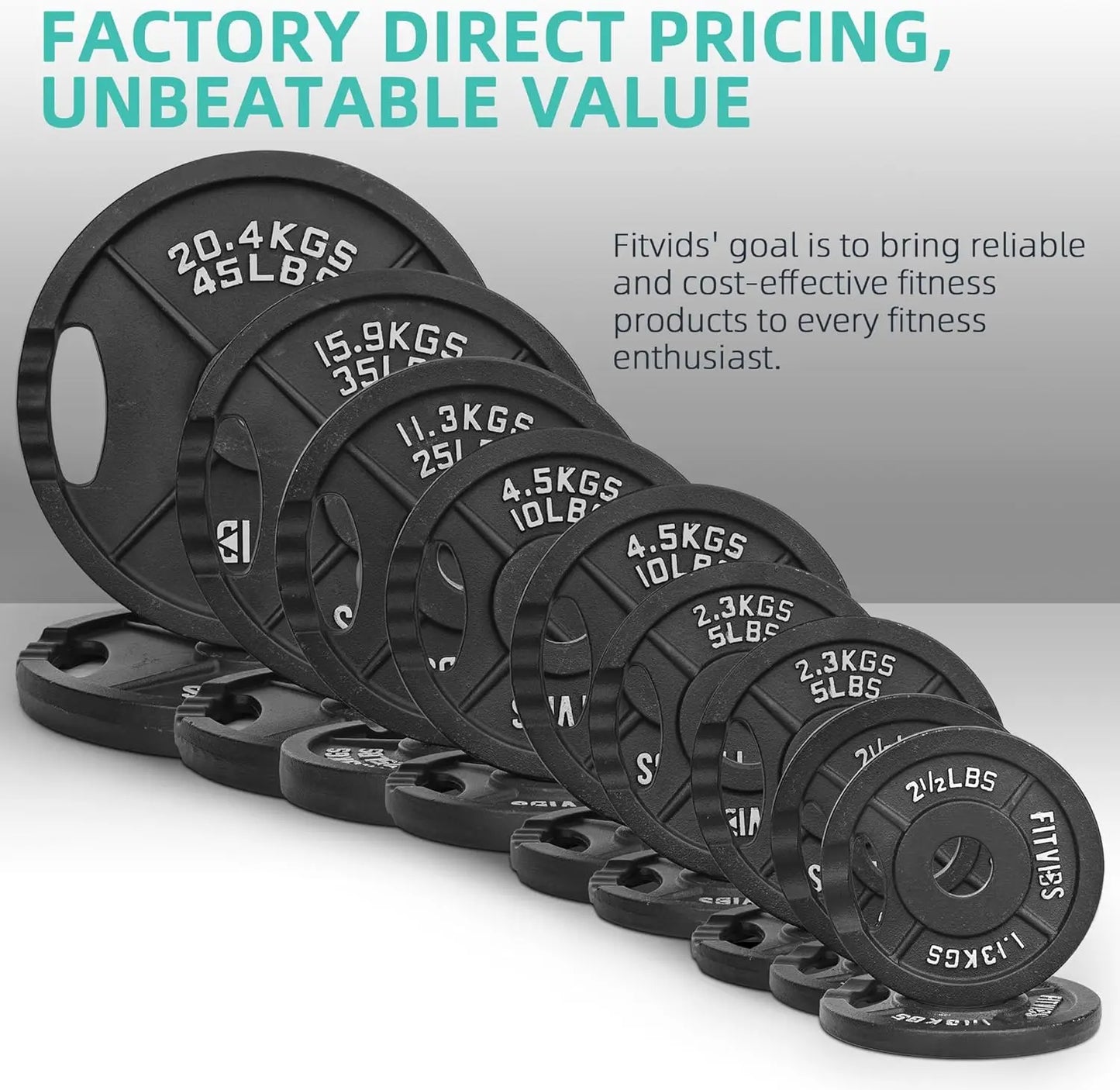 Cast Iron Weight Set With Durable Barbell Bar And Plates