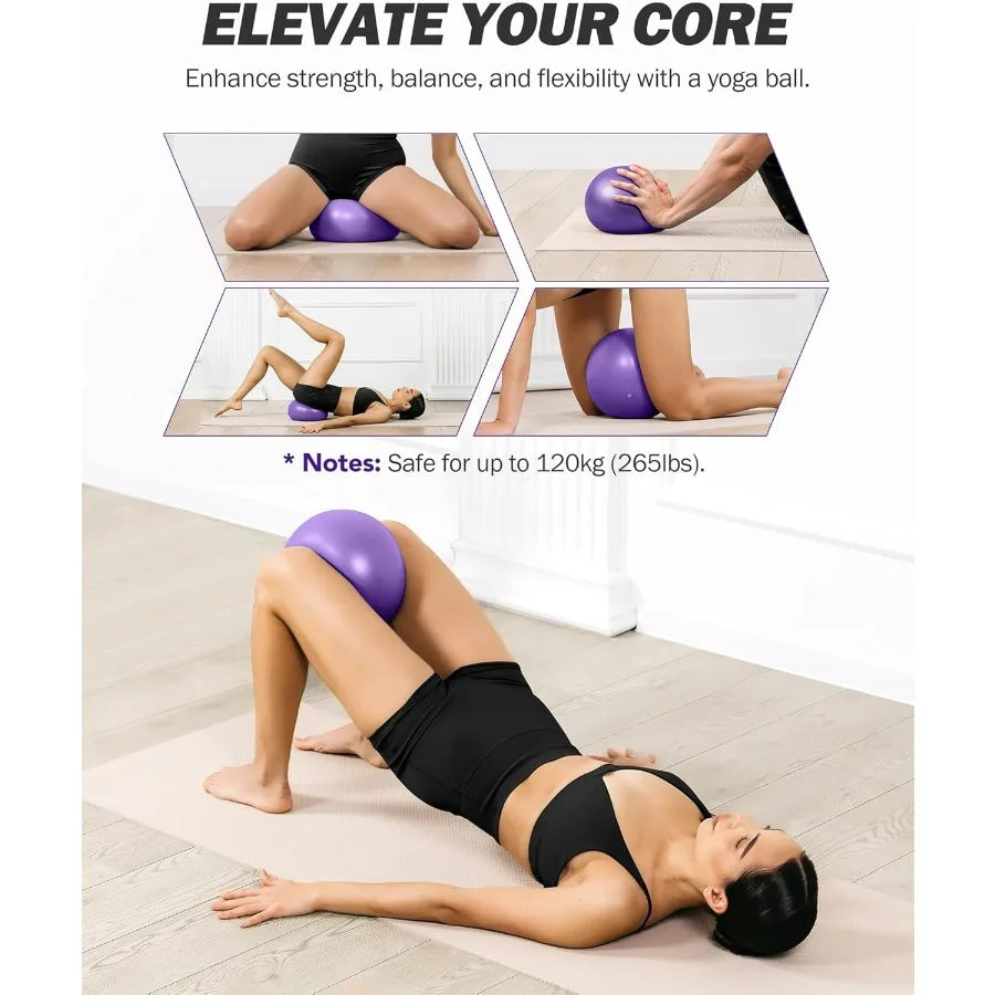 Pilates Bar Kit With Resistance Bands Natural Latex Stainless Steel
