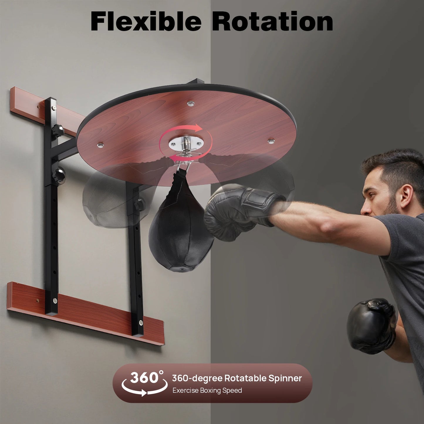 Heavy Duty Adjustable Speed Bag Platform Kit for Wall Mount