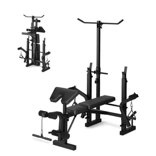 HiMISS Weight Bench Foldable With Leg Extension And Adjustable Back