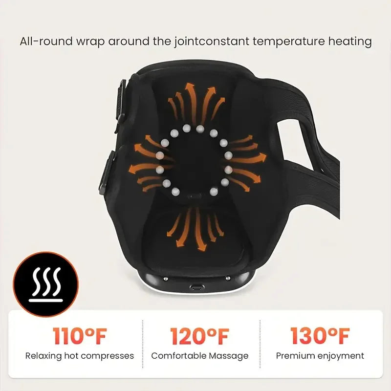 OpeningSmile Wireless Knee Massager With 3 Heating Levels LED Screen