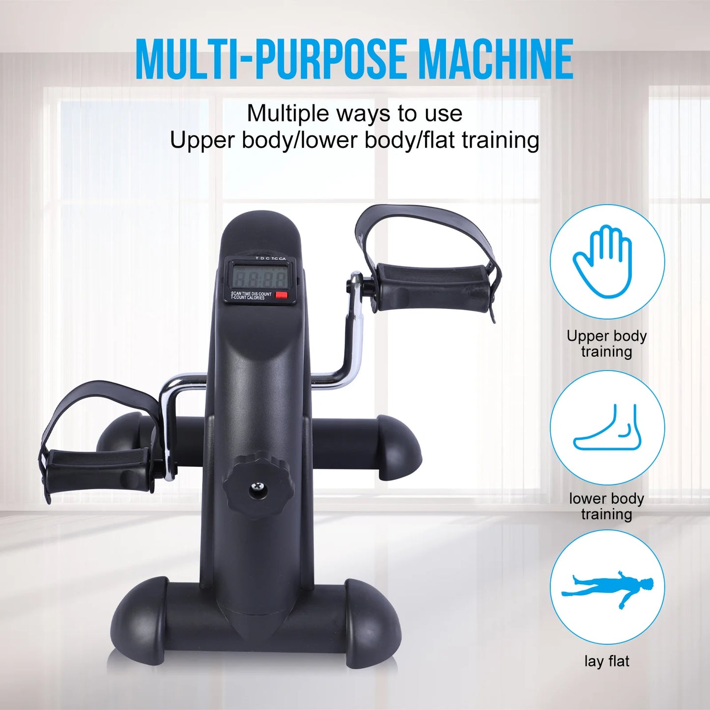 Stepper Exercise Bike With LCD Screen Portable Pedal Exerciser
