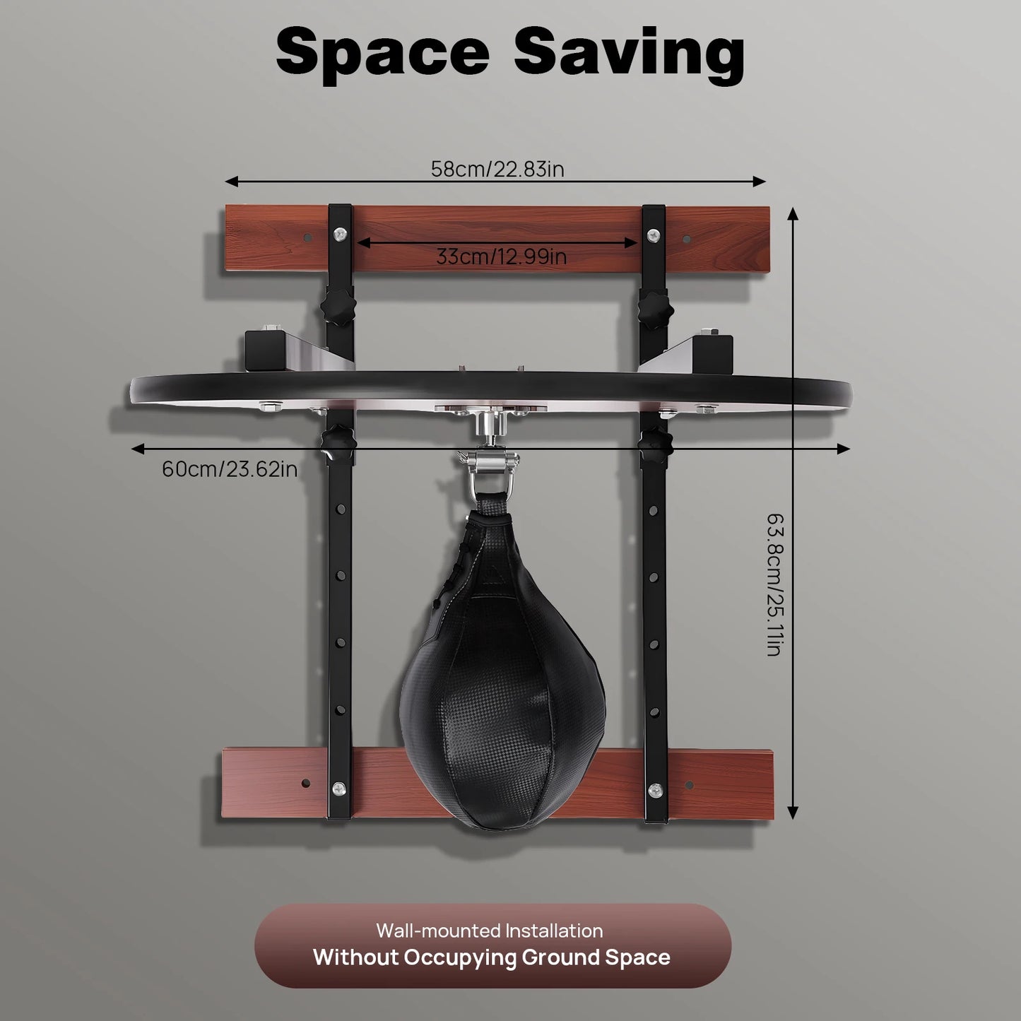 Heavy Duty Adjustable Speed Bag Platform Kit for Wall Mount