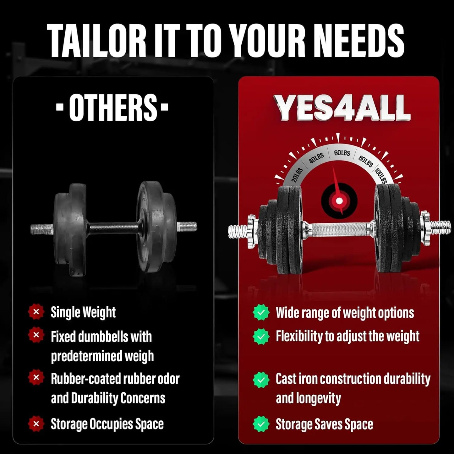 Adjustable Dumbbell Set With Weight Plates And Star Lock Collars