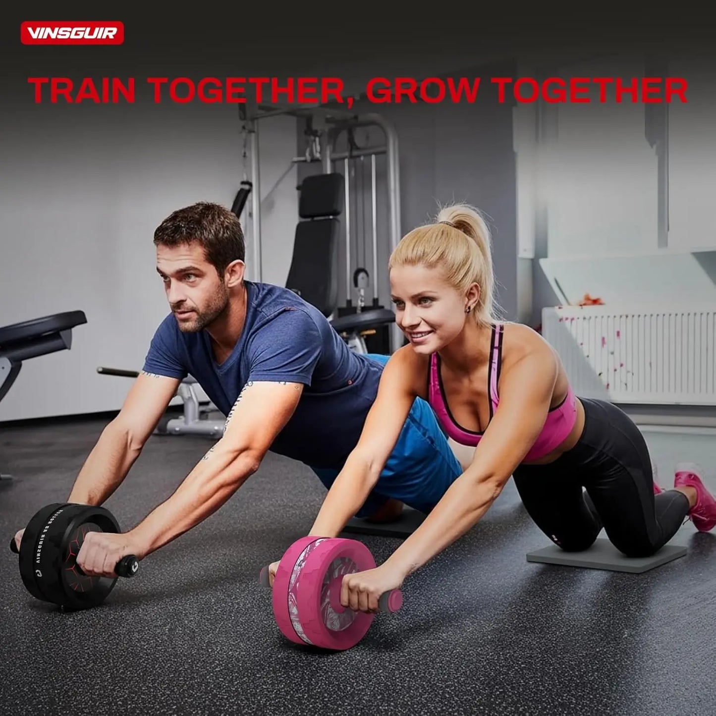 Ab Roller Wheel With Knee Pad For Core Strength Training