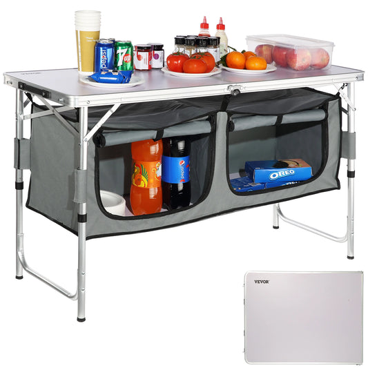 VEVOR Camping Kitchen Table Portable Folding MDF For Outdoor Cooking
