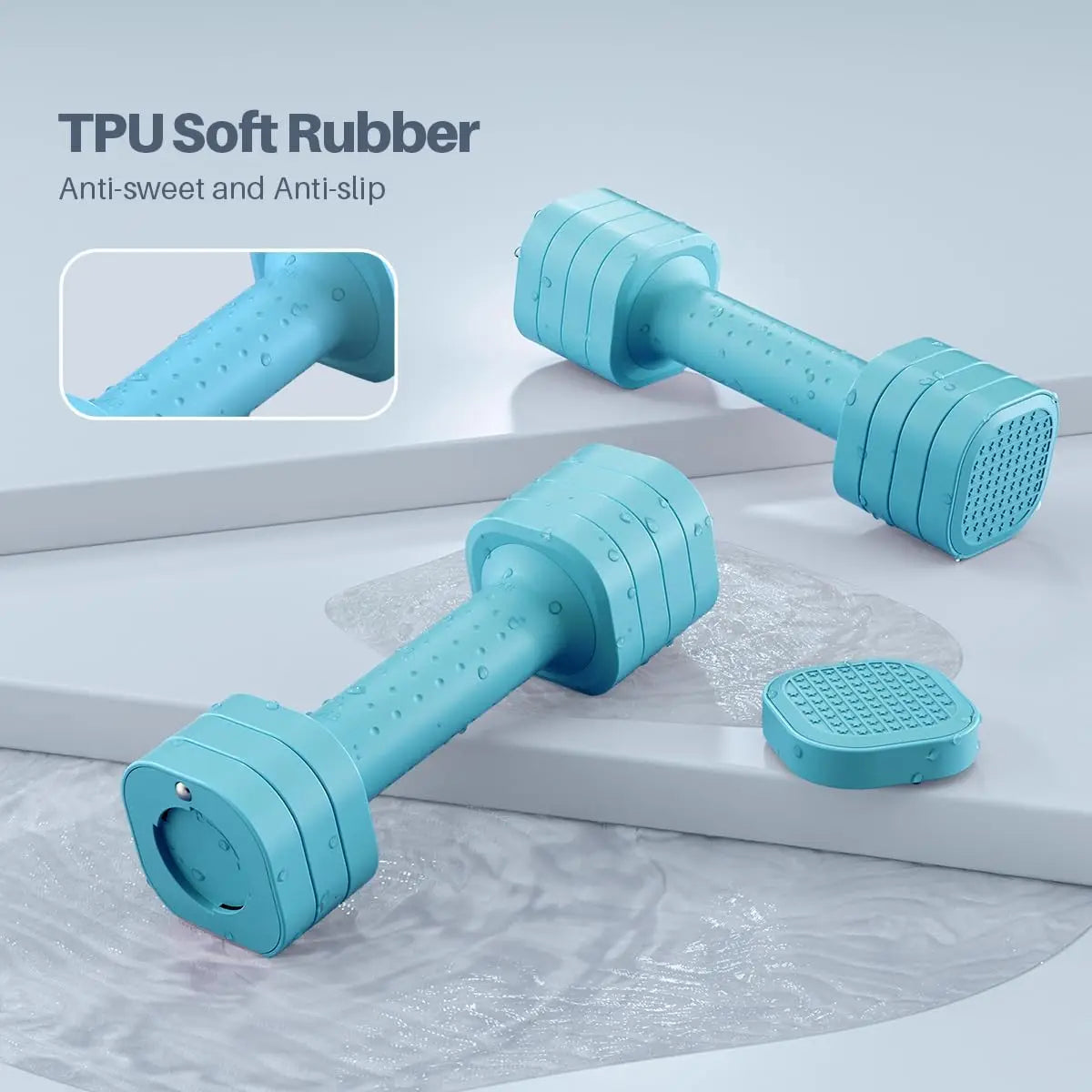 Adjustable Dumbbell Set For Women 4-In-1 With Soft Rubber Handle