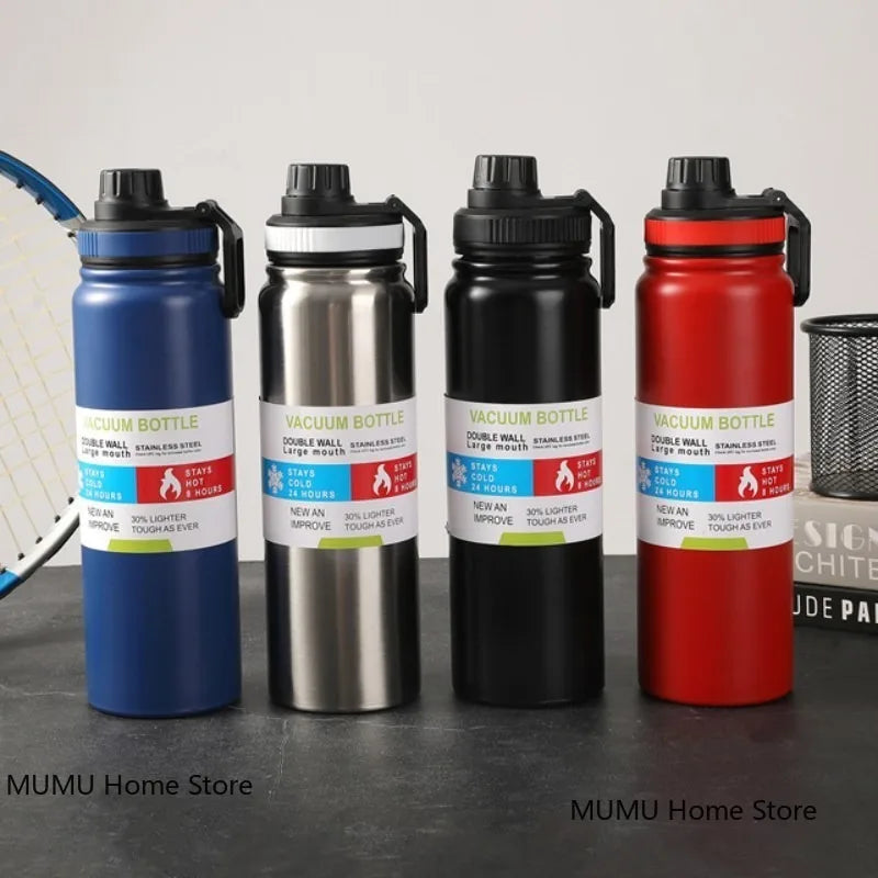 800ML/1000ML Thermos Bottle Stainless Steel Car Thermal Cup Keeps Cold and Heat Thermal Mug Sports Insulated Cup Vacuum Flask