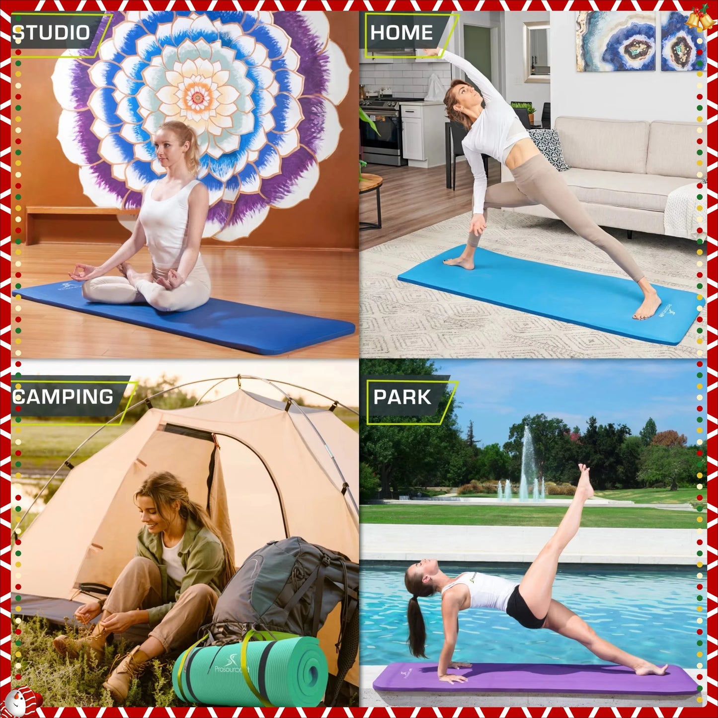 NONE Ultra Thick Yoga Mat Non Slip High Density Cushioning