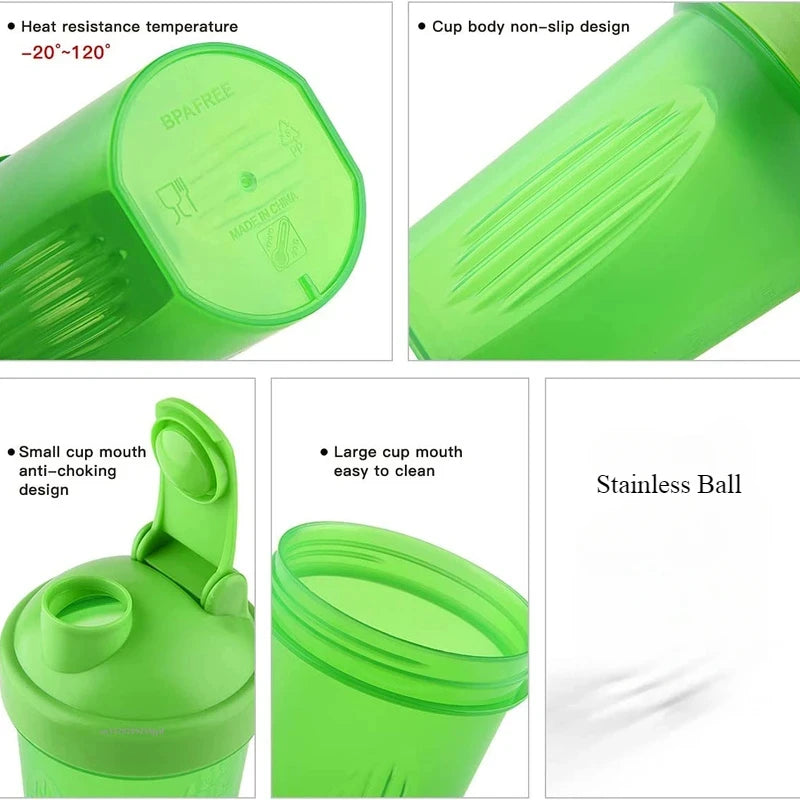 Simbuid Shaker Bottle Stainless Ball BPA Free Leakproof