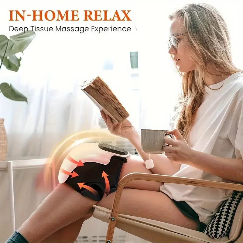 OpeningSmile Wireless Knee Massager With 3 Heating Levels LED Screen