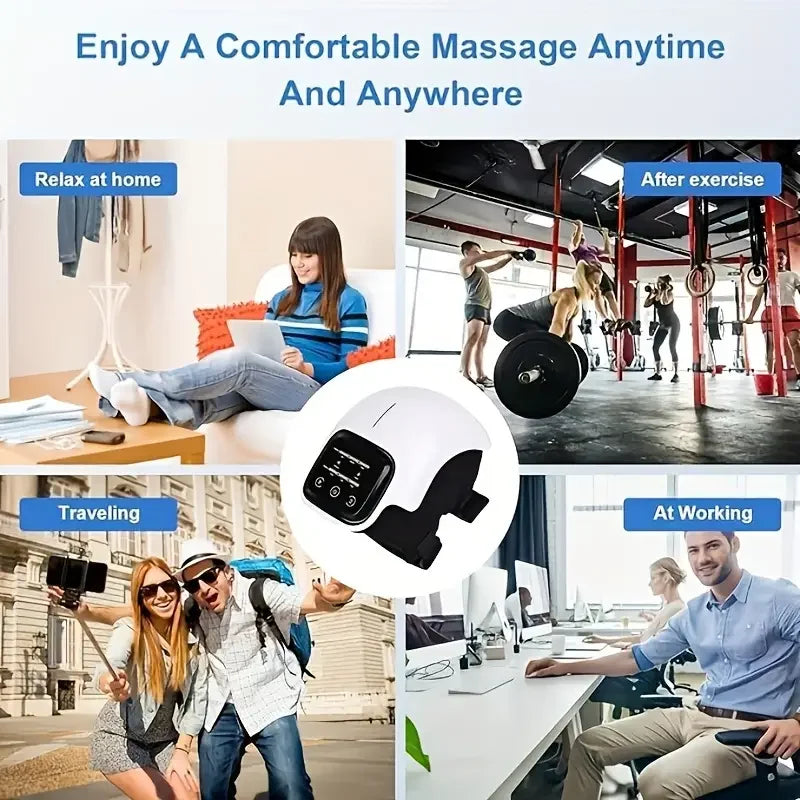 OpeningSmile Wireless Knee Massager With 3 Heating Levels LED Screen