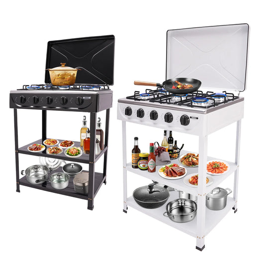 5-Burner Portable Gas Stove Windproof For Camping RV