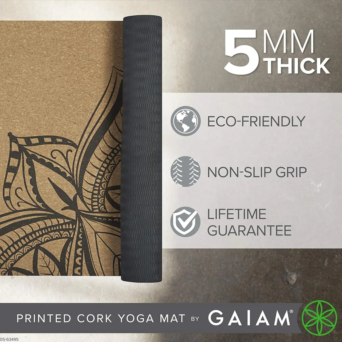 Natural Cork Yoga Mat With Non-Slip Backing For Sweat-Resistant Practice