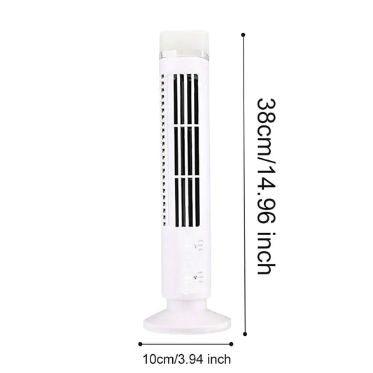 Alloet Bladeless Tower Fan USB Desk 90-Degree Oscillating Light