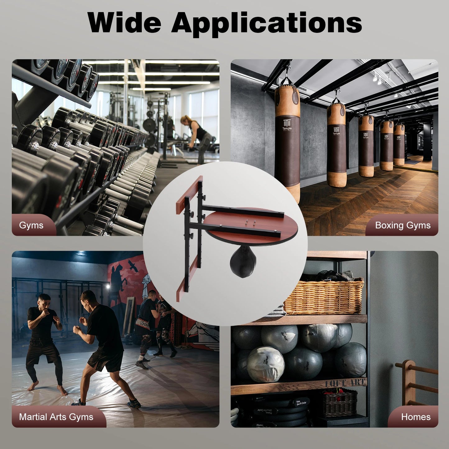 Heavy Duty Adjustable Speed Bag Platform Kit for Wall Mount