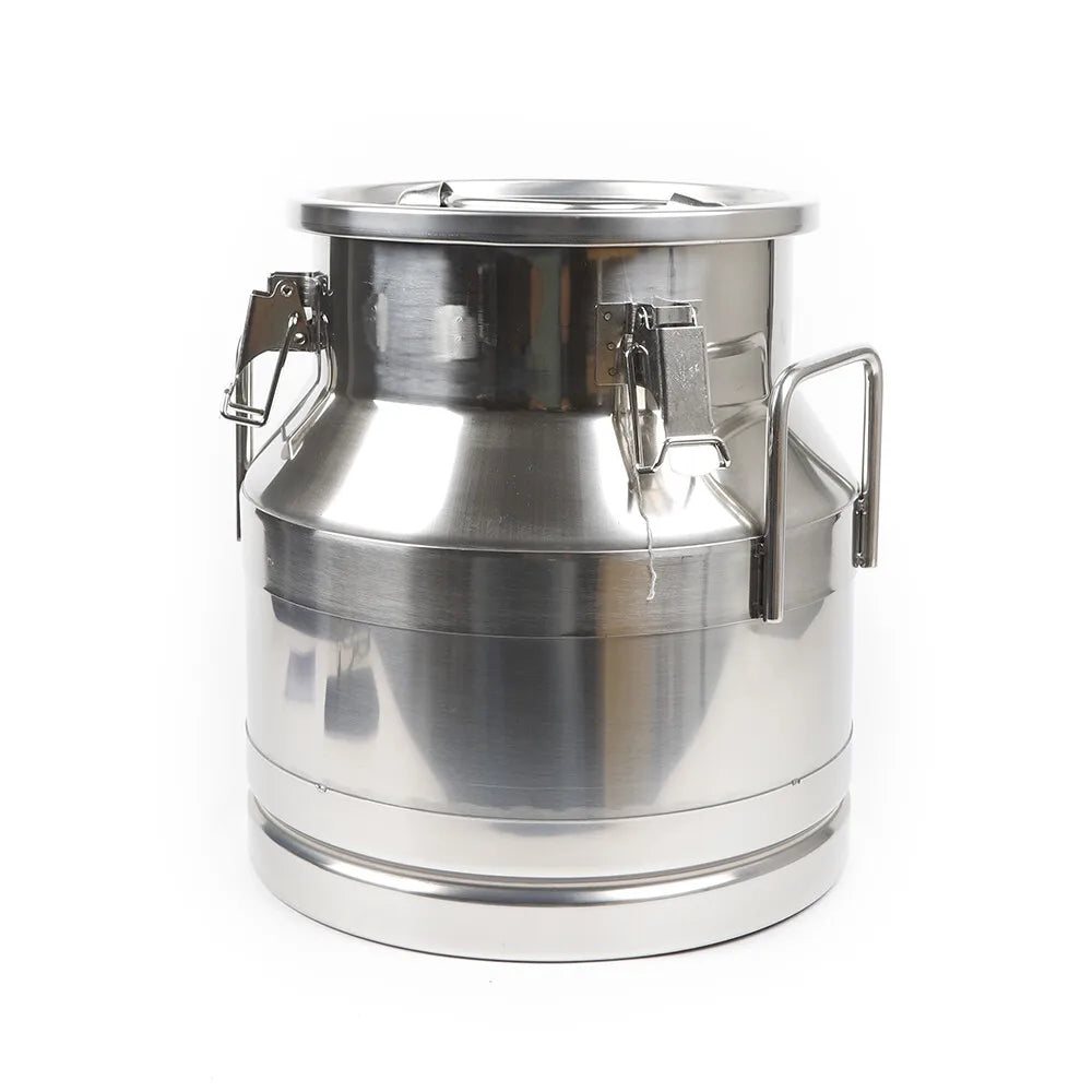 20L/ 5.25Gallon Stainless Steel Milk Can Wine Pail Bucket Tote Jug Rice Storage