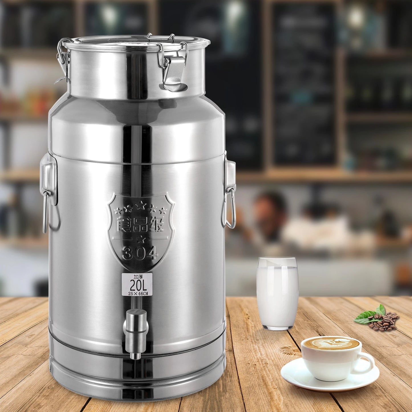 5.28 Gallon Backpack Drink Dispenser, Food-Grade Stainless Steel, Leak-Proof, Portable with Handles, Ideal for Beverages, Oil,