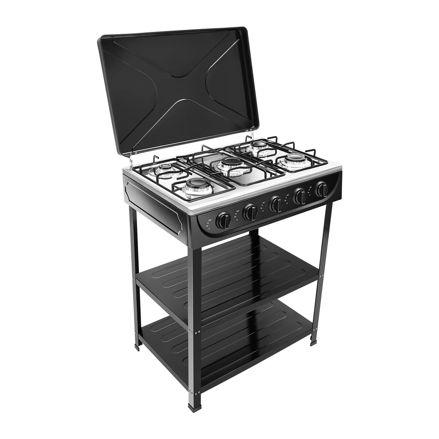 5-Burner Portable Gas Stove Windproof For Camping RV