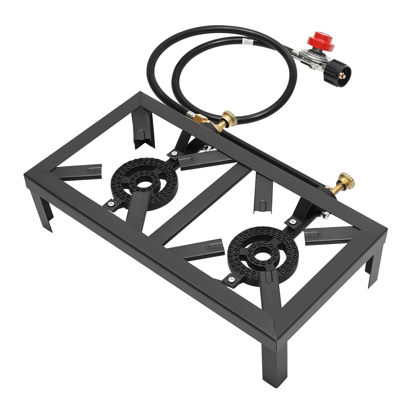 NONE Portable Camping Gas Stove With Adjustable 0-10 Psi Regulator Hose
