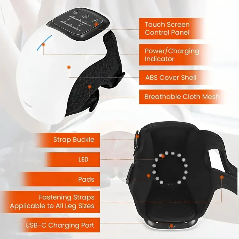 OpeningSmile Wireless Knee Massager With 3 Heating Levels LED Screen