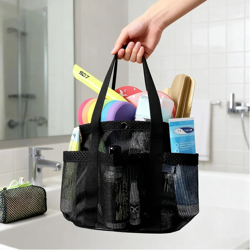 NONECN Mesh Shower Caddy 8-Pocket Tote For Dorm And Travel