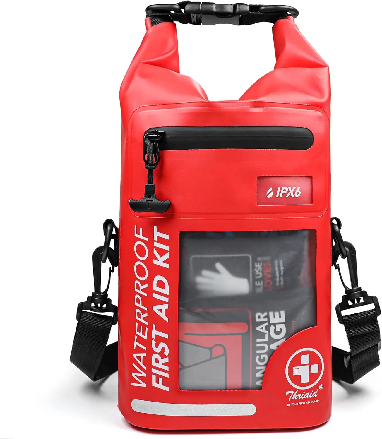250-Piece Waterproof First Aid Kit Reflective Dry Bag